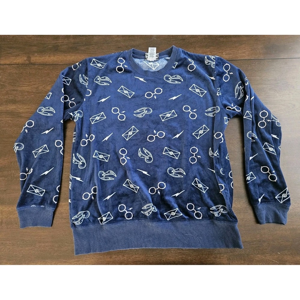 Harry Potter PJ Top Medium‎ Wizarding World Spell Bookish Academia Velour Pajama